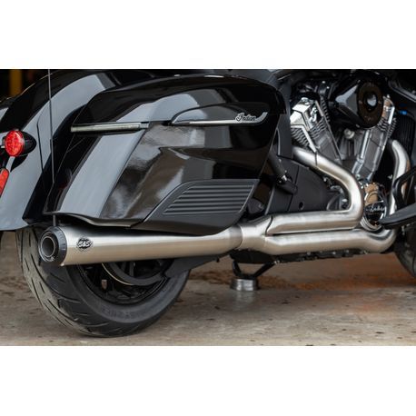 S&S Full Length Qualifier 2-1 Brushed Stainless Exhaust System for Powerplus