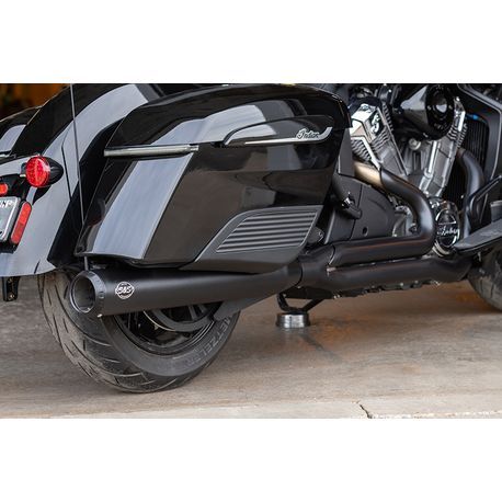 S&S Full Length Qualifier 2-1 Gaurdian Black Exhaust System for Powerplus