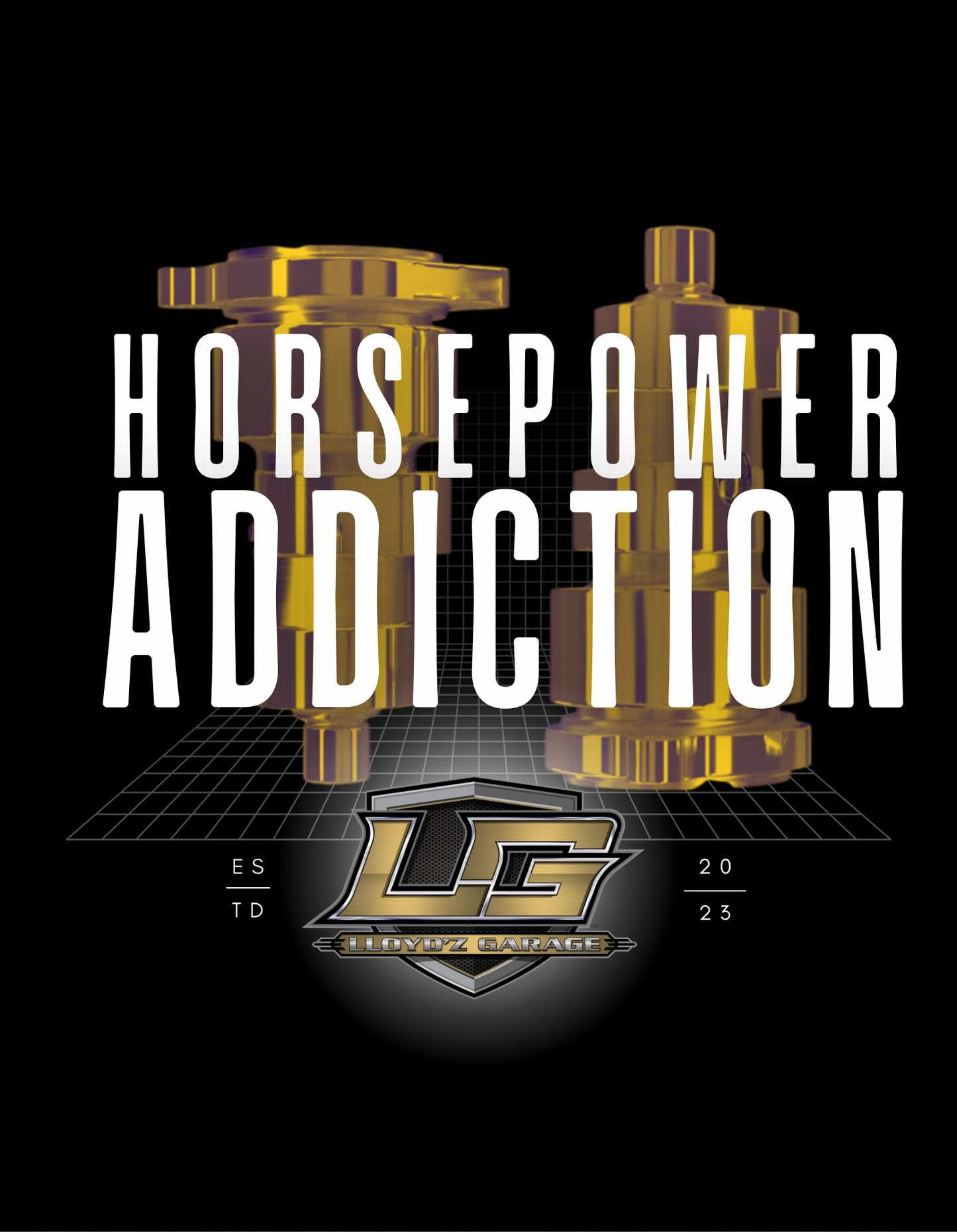 Lloyd'z Garage Horsepower Addict T-Shirt-NEW DESIGN