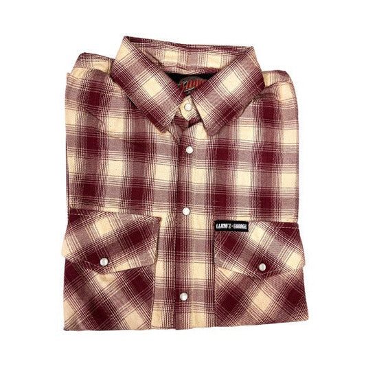 Lloyd'z Garage Flannel, Red/Cream- Women's